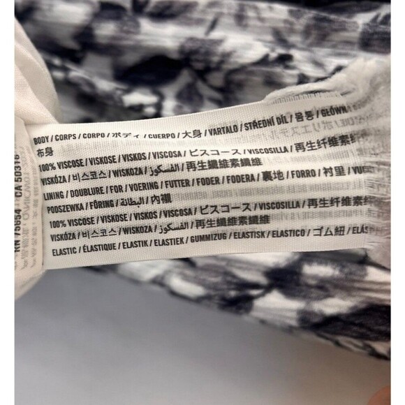 Abercrombie & Fitch Smocked Square Neck Puff Sleeve Midi Dress XS Coastal Beach - Picture 9 of 9